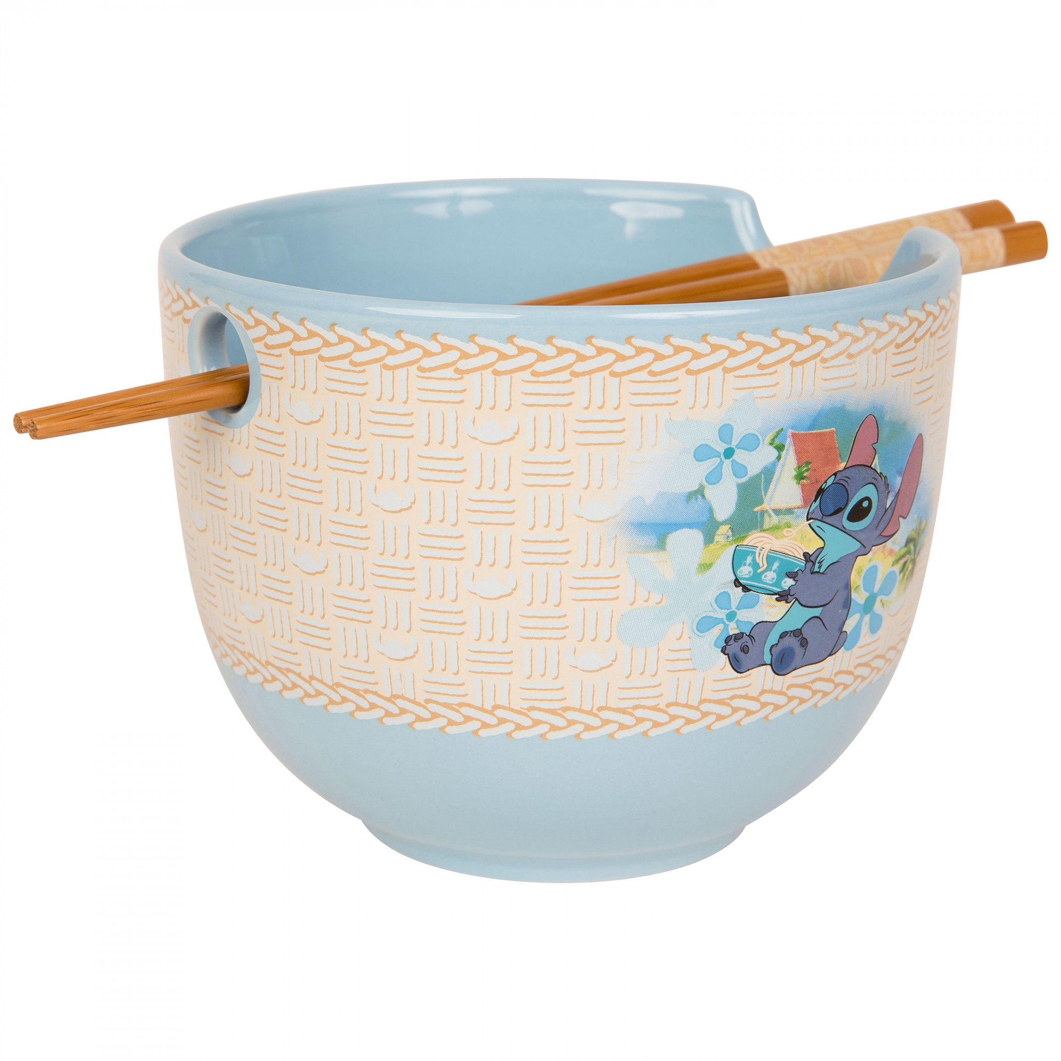 Disney Stitch Noodles Please Ramen Bowl with Chopsticks